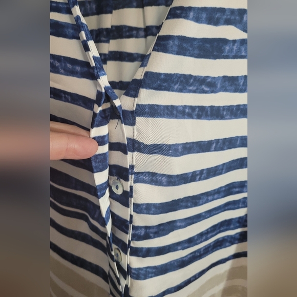 Chico’s Striped Tunic Blouse Multicolor Size 4 XL - Picture 6 of 7